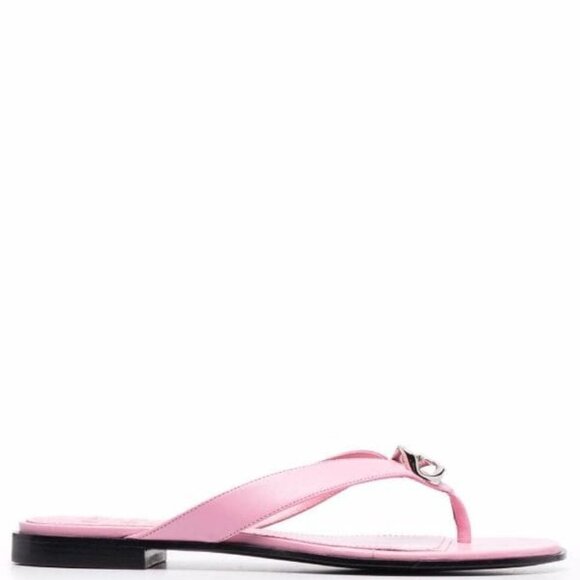 🆕 Authentic Givenchy Pink G Chain Buckle Sandals (SZ 37) - Picture 11 of 12